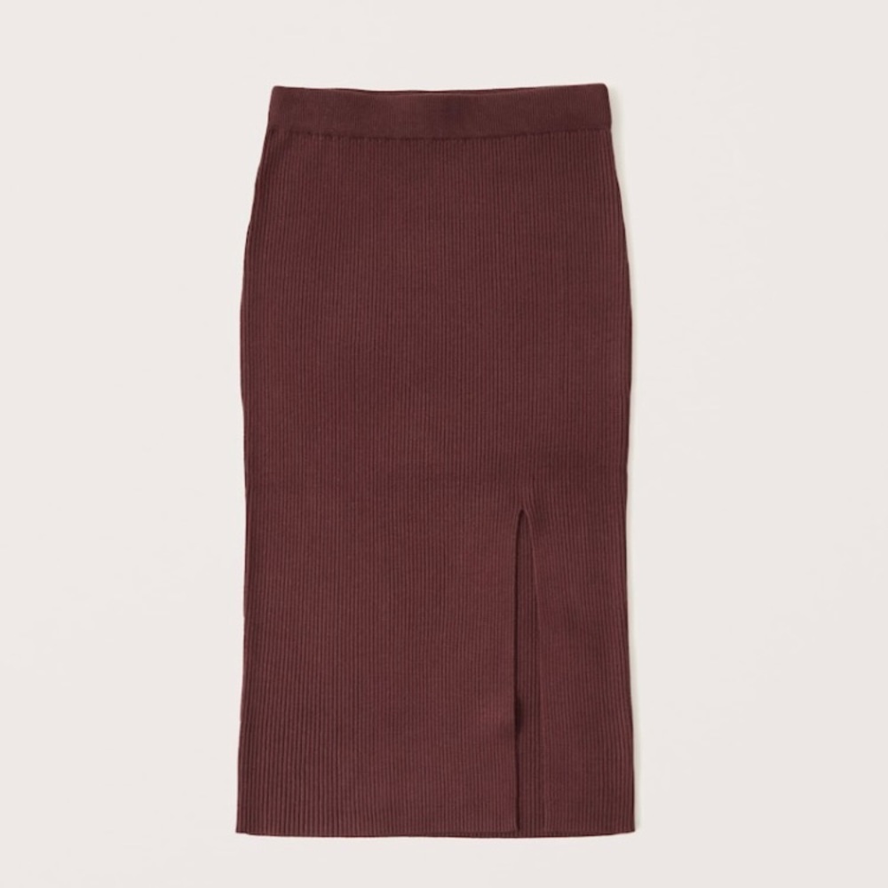 Abercrombie Easy Ribbed Midi Skirt